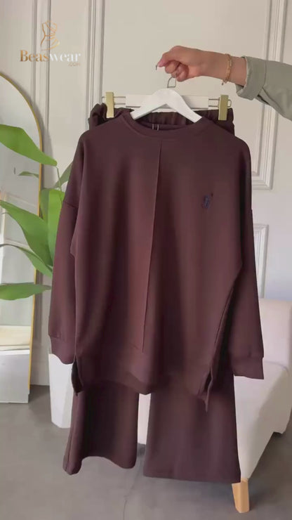 CH-589 BEA'S Polo Winter Fleece Co-ord Set