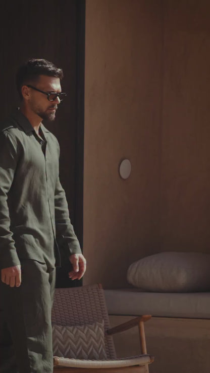 LI-93 | BEAS | Obsidian Sand Luxe Linen Co-Ord Ensemble