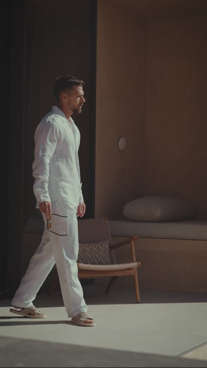 LI-93 | BEAS | Obsidian Sand Luxe Linen Co-Ord Ensemble