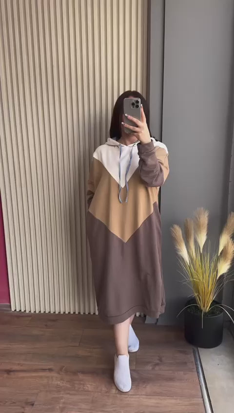 CH-398 Bea's Warm Fleece Long Hooded Top