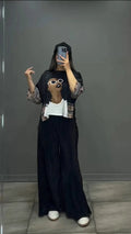 CH 455 luxury 2 Pcs Silk Printed Co ord Set
