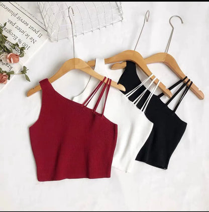 PACK OF 3 TRIPLE STRAPS TOGA CROP TOPS CH # 312