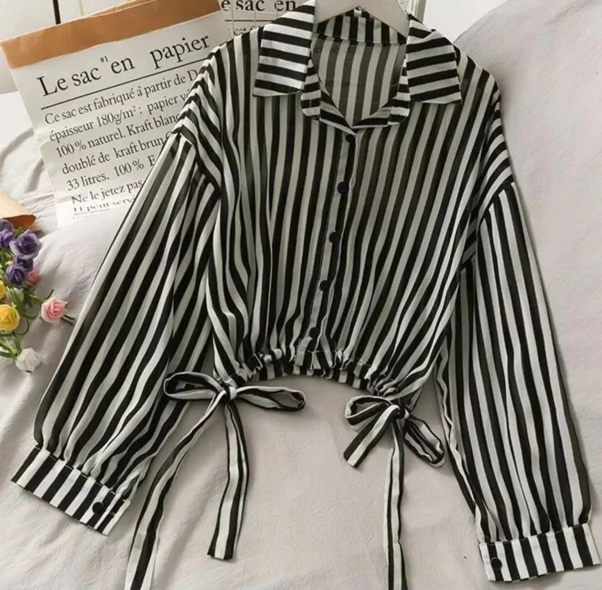 Zebra Lining Button Style Shirt LY # 005